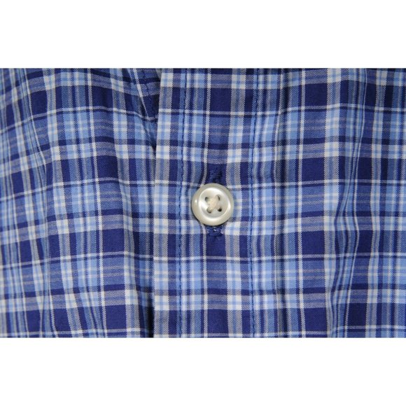 Polo Ralph Lauren Kids Blue White Plaid Checkered Button Down Shirt Size Large - Picture 4 of 7
